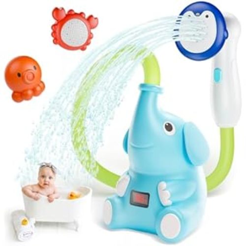 7-Piece Mold Free Silicone Baby Bath Toy Set for Infants 6-12 Months,  Bathtub Toys for Toddlers 1-3, Water Toys, Pool Toy, Dishwasher Safe