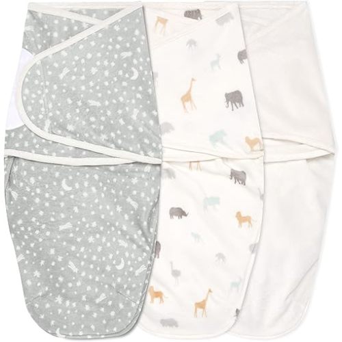 aden + anais Essentials Easy Wrap Swaddle - Easy Swaddle Newborn Swaddle Sack, Baby Swaddles, Sleep Sack Wearable Blanket