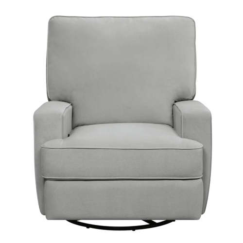 Baby Relax Rylan 4-in-1 Swivel Glider Rocker Recliner Chair - Gray Velvet