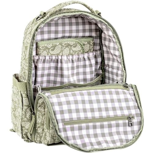 JuJuBe New Everyday Diaper Bag Backpack with Portable Changing Pad, Stroller Straps, Large Travel Backpack for Boy or Girl, Carrying Baby Bottles, Wipes, Diapers, Pacifiers, Black, Mother's Day Gift