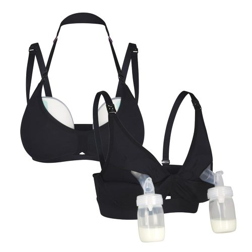 Supermom Pumping and Nursing Bra - Hands Free Nursing Bra for Pumping - Breastfeeding Bras Comfortable & Supportive