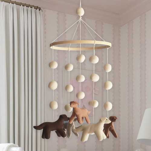 Puppy Baby Mobile: Dog Baby Mobile Nursery Decor - Gender Neutral