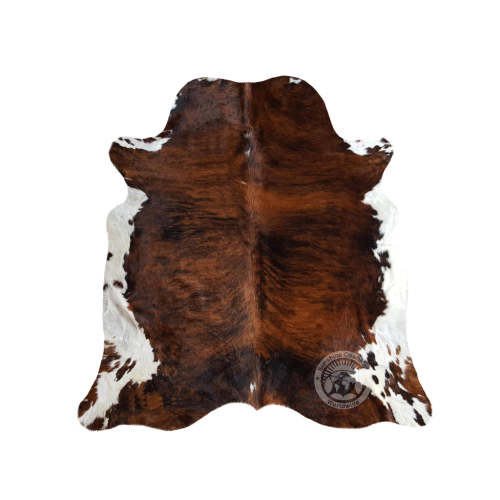 Brindle Dark White Belly Cowhide Rug