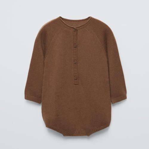 100% MERINO WOOL BODYSUIT - Brown | ZARA United States
