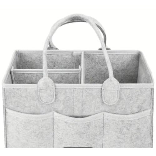 Everyday Baby Diaper Caddy organizer -Thick Heavy Duty Portable Nursery Storage Bin and Car Caddy Organizer - Felt Baby Diaper Bag for Storage with Handle –New Born Essentials Baby Gifts