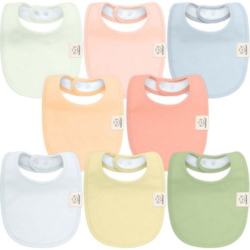 Keababies 8pk Organic Baby Bibs For Boy, Baby Drool Bib For Baby Boys And Girls, Newborn Teething Bibs (terracotta)