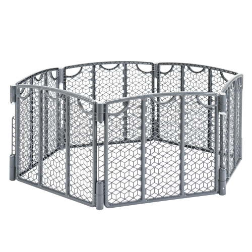 Versatile Play Space Adjustable Play Area, Cool Gray