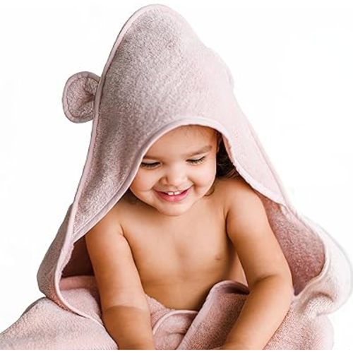 Natemia Premium Hooded Baby Bath Towels - 100% Turkish Organic Cotton, Award Winning Baby Towels with Hood, Soft on Sensitive Skin, Toddler Towel for Boys and Girls, Registry Search