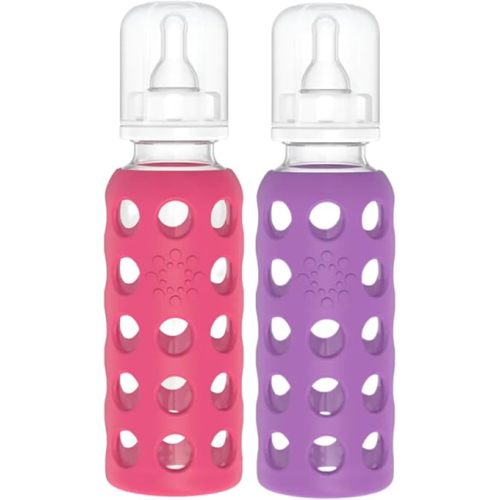 Lifefactory Baby Bundle - Bottle Set - Raspberry/Purple - 9 oz - 2 pk