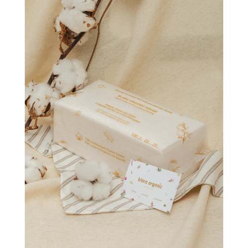 BLARA ORGANIC Organic Cotton Dry Wipes (100 Sheets/Pack)