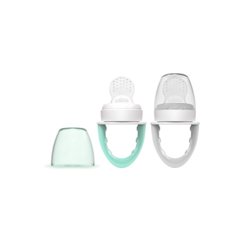 Dr. Brown's Fresh First Silicone Feeder, Mint & Grey, 2 Count