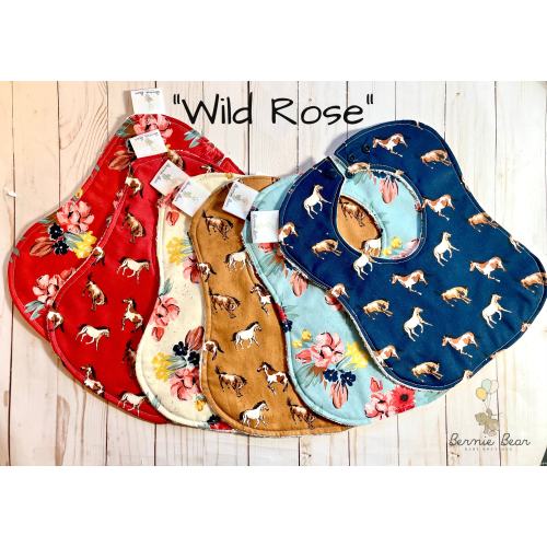 Western Baby Bibs | Horse Baby Bibs | Western Drool Bibs | Floral Baby Bibs | Horse Theme Baby Bibs | Girl Baby Bibs | Cowgirl Bib Sets of 2