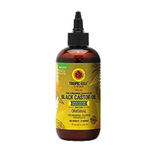 Tropic Isle Living Jamaican Black Castor Oil - Plastic PET Bottle 8oz | For Hair Growth Oil, Skin Conditioning, Eyebrows & Eyelashes, Scalp and Nail Care - Traditional - 8 Ounce (Pack of 1)