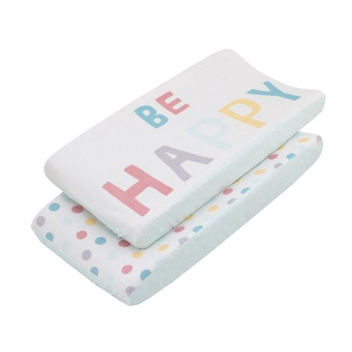 Zoomie Kids Nojo Speer Be Happy Polka Dots Super Soft 2 Piece Changing Pad Cover Set & Reviews | Wayfair