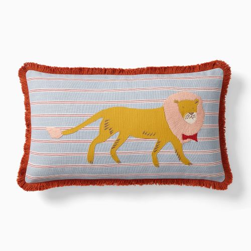 Animal Striped Pillow: Lion