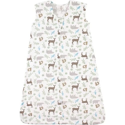 Touched by Nature Unisex Baby Organic Cotton Sleeveless Wearable Sleeping Bag, Sack, Blanket, Forest, 6-12 Months