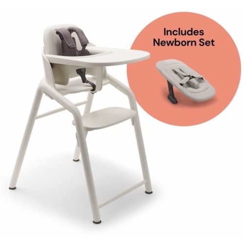 Bugaboo Giraffe Complete High Chair + Newborn Set Bundle - White / Polar White