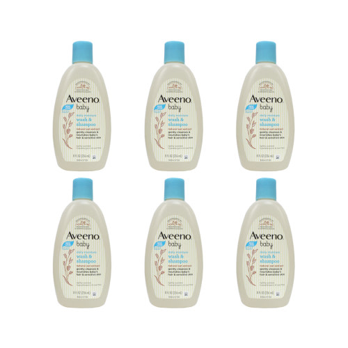 6 Pack - AVEENO Baby Wash and Shampoo 8 oz