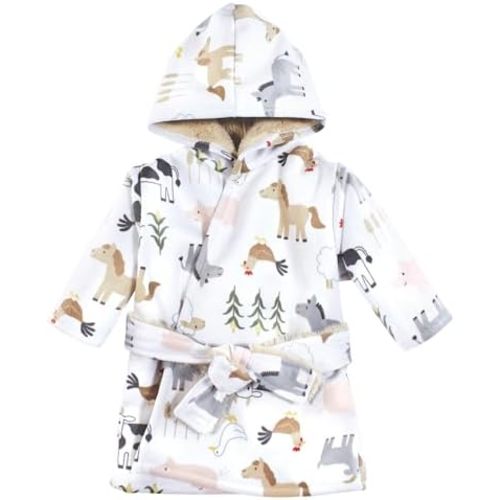 Hudson Baby Unisex Baby Mink with Faux Fur Lining Pool and Beach Robe Cover-ups