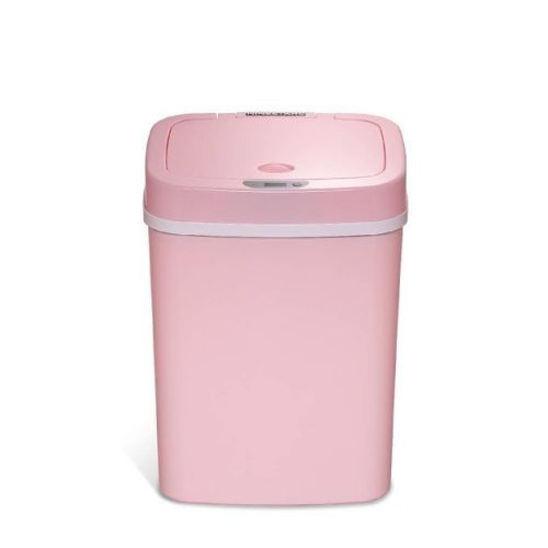 Nine Stars 16L/4.2gal Motion Sensor Oder Control Via Removable Inner Flaps Trash Can Pink: Indoor Kitchen Odor Control