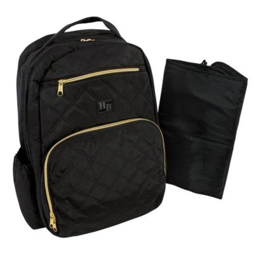 Hudson Baby Premium Diaper Bag Backpack and Changing Pad, Black, One Size