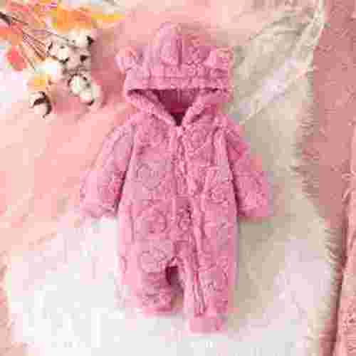 Ovbmpzd Preemie Pajamas Boys Long Sleeve Heart Plush Hooded Full Zipper Pajamas Baby Onesies for Boys Newborn 6 Months