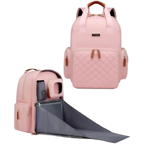 Diaper Bag Backpack with Changing Station, Baby Diaper Bag Organizer for Moms Dads Large Baby Changing Bags