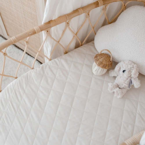 Waterproof Fitted Bassinet Sheet | Oat