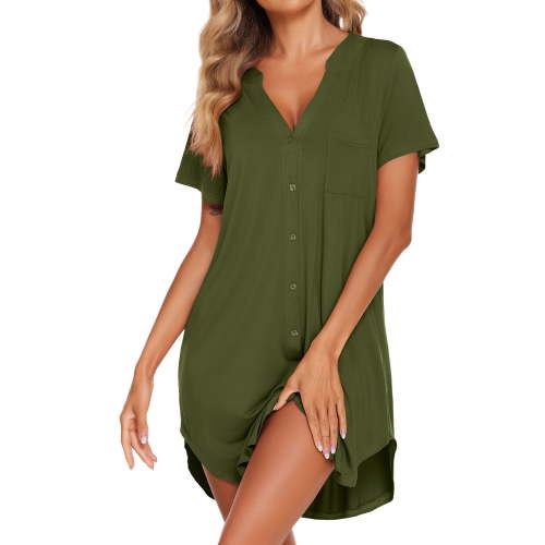 Avidlove Womens Nightgown Button Down Pajama Dress Sexy Ladies Sleepwear Maternity Night Shirts