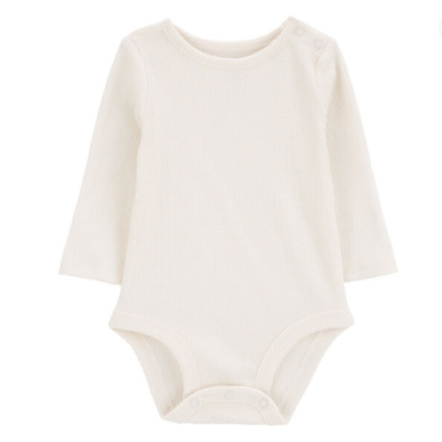 Baby Waffle Knit Long-Sleeve Bodysuit