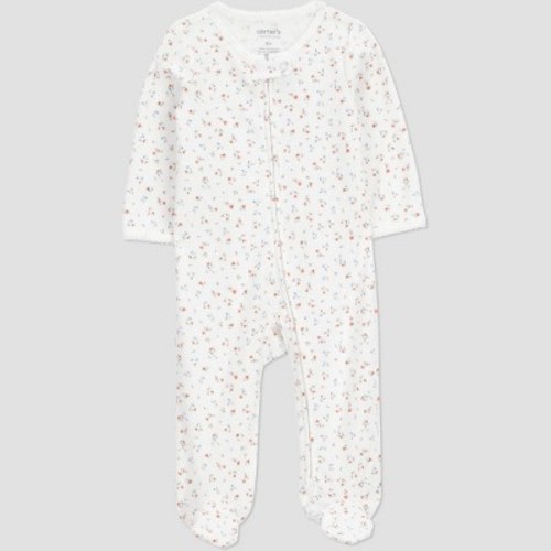 Carter's Just One You® Baby Girls' Floral Sleep N' Play - Cream 6M