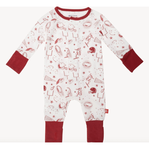 white game day modal magnetic convertible grow with me coverall – Magnetic Me