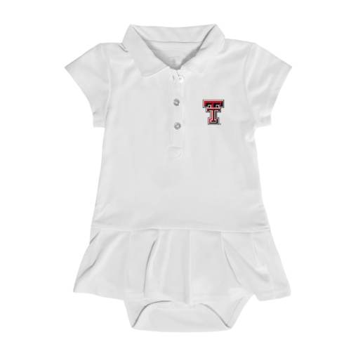 Texas Tech Red Raiders Garb Girls Infant Caroline Cap Sleeve Polo Dress - White