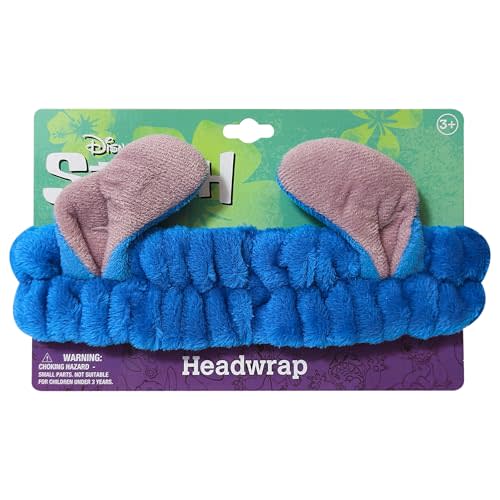 LUV HER Girls Cartoon Character Headbands - One Size Fits All, Soft Stretchy Fabric - The Stitch - Fun Fashion Accessory for Everyday or Special Occasions