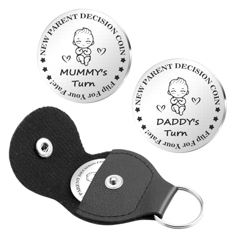 Gifts for New Mom Gifts Fathers Day Funny Decision Coin Double Side New Dad Gifts Mom to Be Gift for First Time Moms