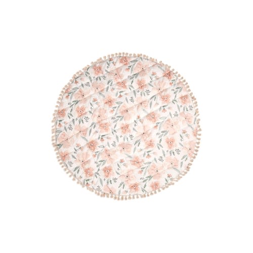 CRANE BABY Quilted Cotton Baby Playmat, Pink