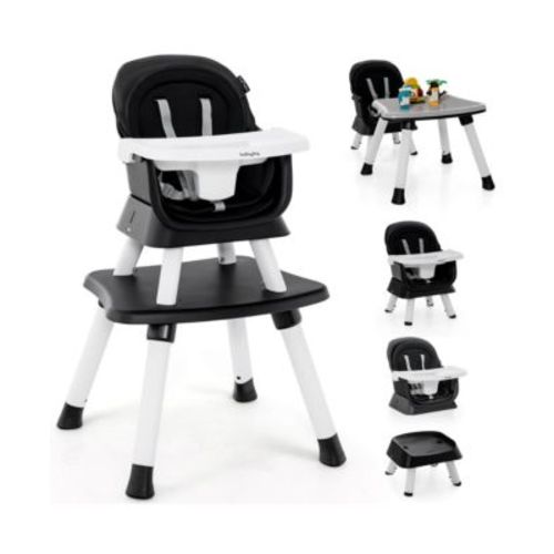 Toddler 8-in-1 High Chair Convertible Dining Booster Seat w/ Removable Tray