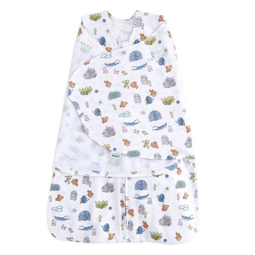 HALO Innovations SleepSack 100% Cotton Swaddle Wrap Disney Baby Collection Finding Nemo, Color: Great Barrier Reef, Size: Newborn