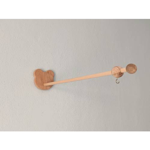 Natural Baby Mobile Arm, Adjustable Wall Mounted Wooden Mobile Crib Arm, Wall Hangin Decor, 100% Natural Wood Hanger, Natural Baby Gift