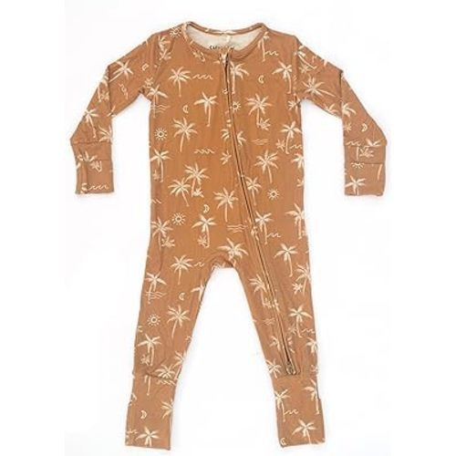 Organic Baby Bamboo Rompers with 11 Signature Prints - Infant Zipper Jumpsuits