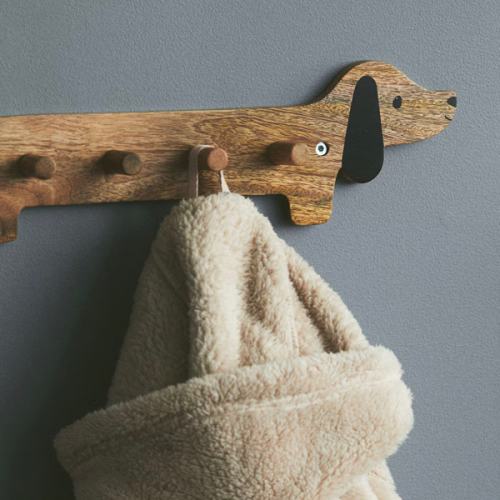WOODEN WALL-MOUNTED RACK
