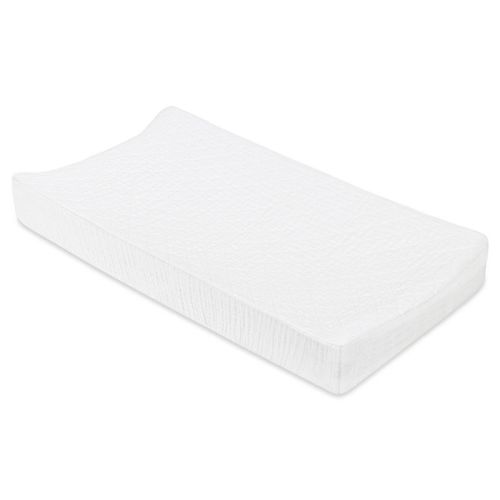 Babyletto Quilted Muslin Changing Pad Cover - Gots Certified Organic Cotton - Plain White