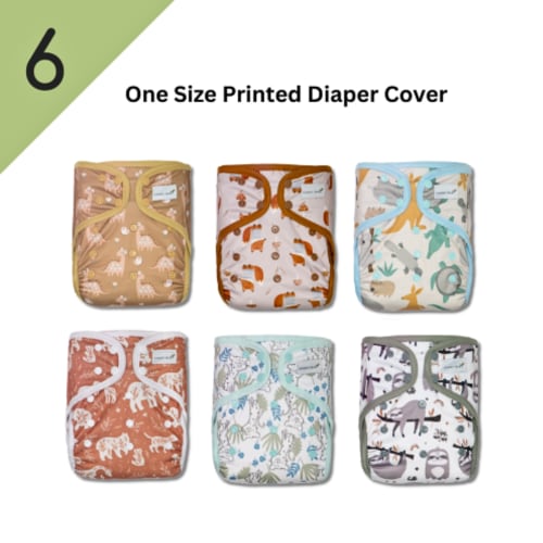One Size Happy Leak-Free Cloth Diaper Cover – Pack of 6