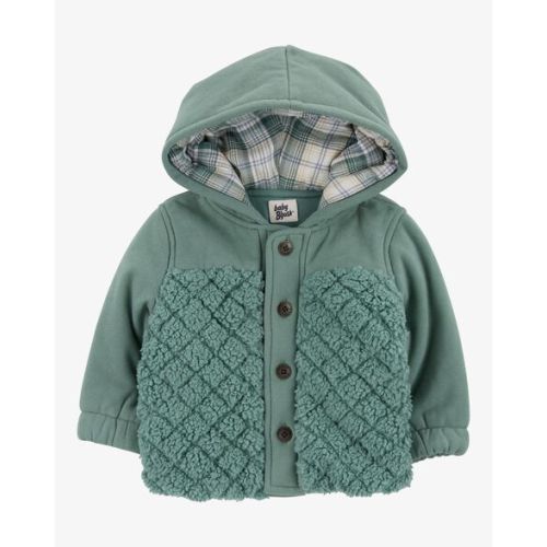 Baby Quilted Sherpa Jacket - Green - OshKosh | Carter's