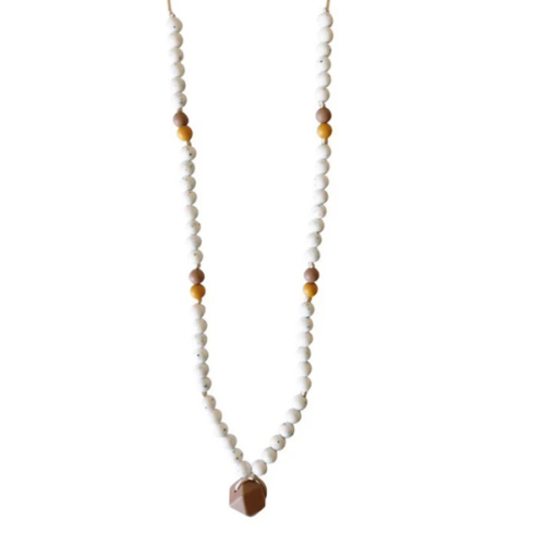 The Sheppard- Moonstone Teething Necklace – Chewable Charm