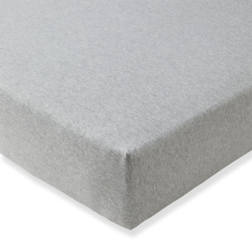 Solid Organic Cotton BEESNUG® Fitted Crib Sheet - Heather Grey