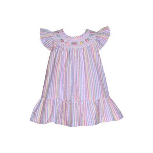 Baby Girls Striped Smocked Seersucker Dress