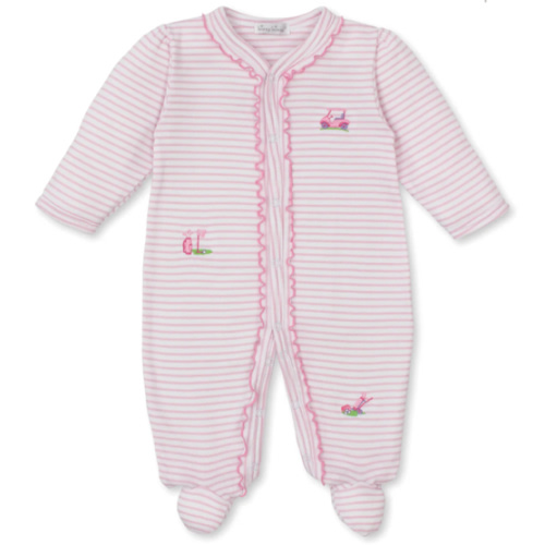 Fairway Foursome Pink Stripe Footie