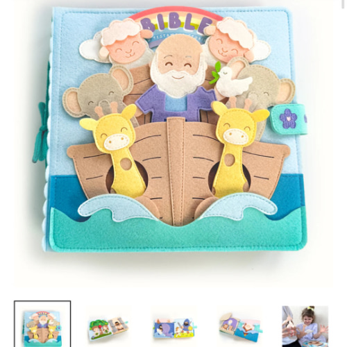 Bible Old Testament Stories Interactive Felt Quiet Books BB1 Handmade Activity Busy Book Educational Christian Toys for Kids – TinyBusy