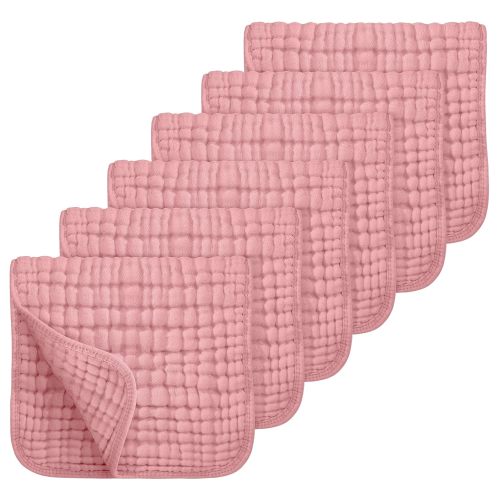 6PCS Muslin Burp Cloths Large 20''x10'' Extra Soft and Absorbent 6 Pack Baby Burping Cloth for Boys Girls